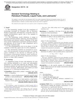 ASTM D4175-22